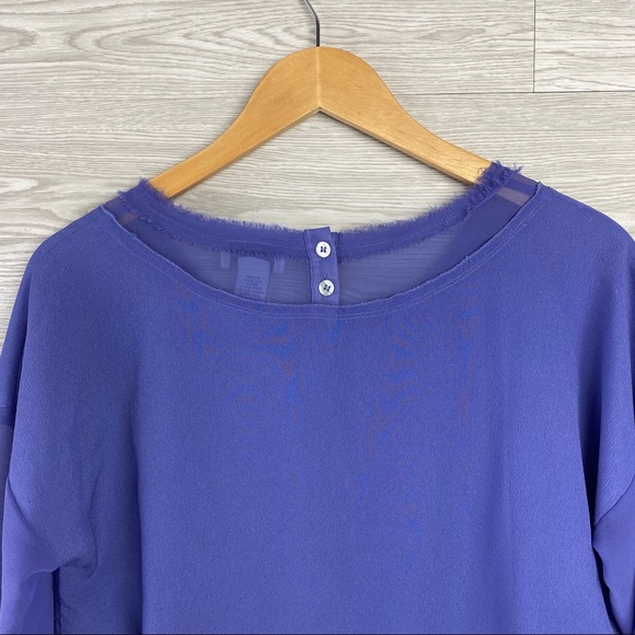 Soft surrounding Lavender Boat Neck Blouse - Picture 6 of 6